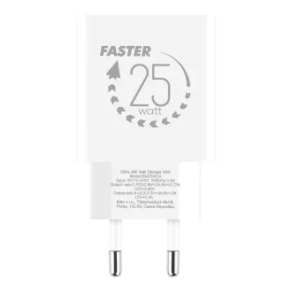 PAKIET:Ładowarka podróżna ME USB-A   USB-C 25W biała