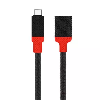 Taktyczny adapter Pin4Fun USB-C/Lightning 0,1 m czarny/czerwony