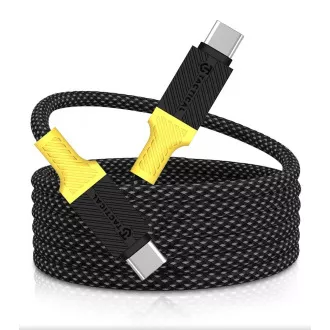 Taktyczna lina MagRope USB-C/USB-C 1m czarny/żółty