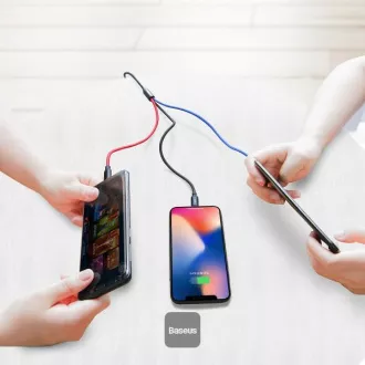 Baseus Kabel do transmisji danych 3w1 microUSB Lightning USB-C 1,2m 3,5A