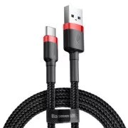 Baseus Kabel do transmisji danych Cafule USB-C 2m 2A czerwono-czarny
