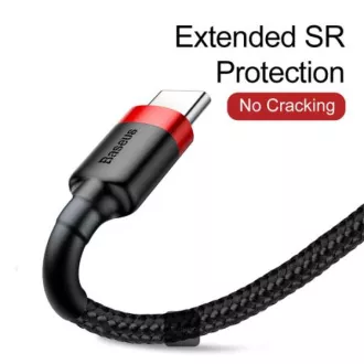 Baseus Kabel do transmisji danych Cafule USB-C 2m 2A czerwono-czarny