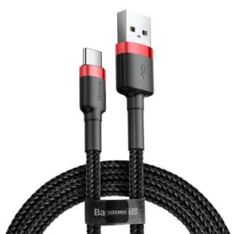 Baseus Kabel do transmisji danych Cafule USB-C 2m 2A czerwono-czarny Baseus Kabel do transmisji danych Cafule USB-C 2m 2A czerwono-czarny