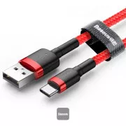 Baseus Kabel do transmisji danych Cafule USB-C 2m 2A czerwony