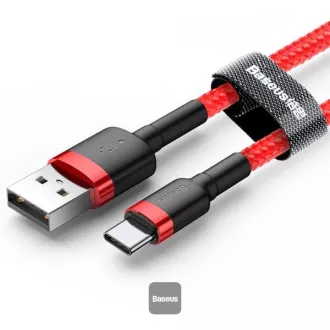 Baseus Kabel do transmisji danych Cafule USB-C 2m 2A czerwony