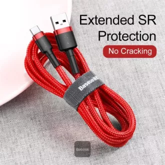 Baseus Kabel do transmisji danych Cafule USB-C 2m 2A czerwony