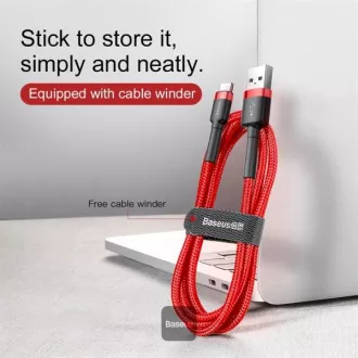Baseus Kabel do transmisji danych Cafule USB-C 2m 2A czerwony