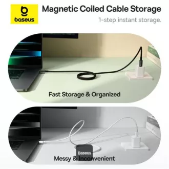 Baseus Data Magnetic Cable Tungsten Gold USB-C/USB-C 1m 100W czarny