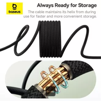 Baseus Data Magnetic Cable Tungsten Gold USB-C/USB-C 1m 100W czarny