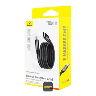 Baseus Data Magnetic Cable Tungsten Gold USB-C/USB-C 1m 100W czarny