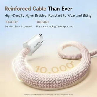 Baseus Dynamic 4 Pro Series Kabel do transmisji danych USB-C - USB-C 100W 1m Baby Pink