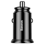 Szybka ładowarka samochodowa Baseus 2xUSB QC3.0 30W czarna