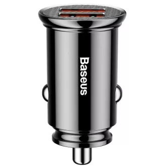 Szybka ładowarka samochodowa Baseus 2xUSB QC3.0 30W czarna