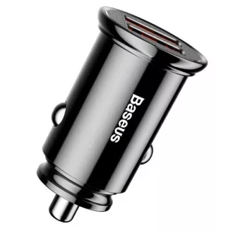 Szybka ładowarka samochodowa Baseus 2xUSB QC3.0 30W czarna