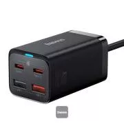 Szybka ładowarka Baseus GaN3 Pro, 2x USB-C, 2x USB 65W czarna