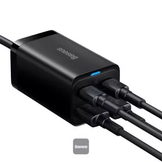 Szybka ładowarka Baseus GaN3 Pro, 2x USB-C, 2x USB 65W czarna