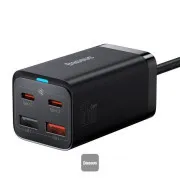 Szybka ładowarka Baseus GaN3 Pro, 2x USB-C, 2x USB 65W czarna