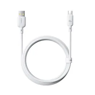 Baseus Silky Kabel USB/USB-C do szybkiego ładowania 1m 100W biały Baseus Silky Kabel USB/USB-C do szybkiego ładowania 1m 100W biały