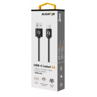 ALIGATOR Kabel do transmisji danych 2A USB-C 2 m czarny