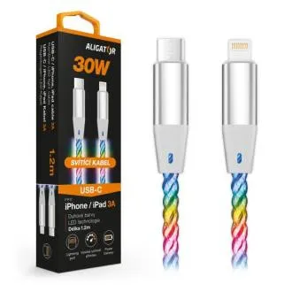 ALIGATOR Kabel do transmisji danych LIGHT 3A, 30W USB-C/Lightning 0,5m ALIGATOR Kabel do transmisji danych LIGHT 3A, 30W USB-C/Lightning 0,5m