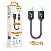 ALIGATOR Kabel do transmisji danych POWER USB-C/USB-C 15 cm, czarny