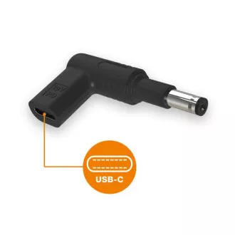 Zasilacz Alligator USB-C 4,8 x 1,7 mm (przedłużony) do laptopów Asus/Compaq/HP
