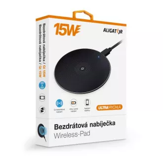 Ładowarka bezprzewodowa ALIGATOR Alligator Pad 15W czarna