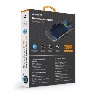 Ładowarka bezprzewodowa ALIGATOR Alligator Pad 15W czarna