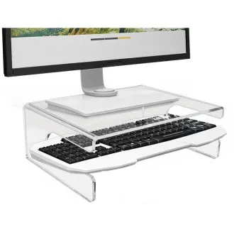 Podstawka pod monitor DESQ z wycięciem na klawiaturę Podstawka pod monitor DESQ z wycięciem na klawiaturę