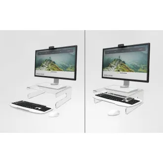 Podstawka pod monitor DESQ z wycięciem na klawiaturę Podstawka pod monitor DESQ z wycięciem na klawiaturę