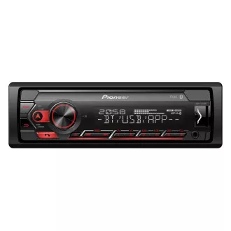 Radio samochodowe Pioneer MVH-S320BT z USB i Bluetooth czerwone