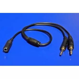 Reduktor audio 4-biegunowy jack3,5F - 2x jack3,5M Reduktor audio 4-biegunowy jack3,5F - 2x jack3,5M