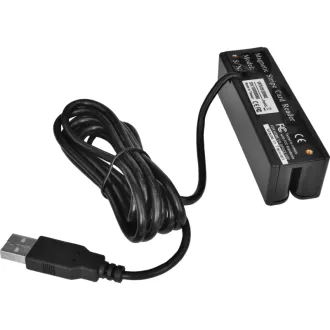 Czytnik kart magnetycznych MSR-100A, USB-COM, czarny Czytnik kart magnetycznych MSR-100A, USB-COM, czarny
