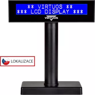 Wyświetlacz LCD Virtuos FL-2026 2x20, szeregowy, czarny