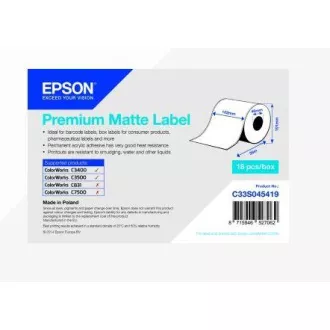 Premium Matte Label Cont.R, 105mmx35m, MOQ 18szt Premium Matte Label Cont.R, 105mmx35m, MOQ 18szt
