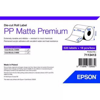 Etykieta matowa PP Premium, 76 mm x 51 mm, 535 etykiet