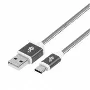 TB Kabel USB - USB C 1,5 m taśma szara