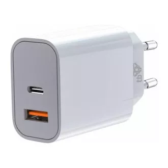 Ładowarka TB USB-C   USB-A 2x3A biała