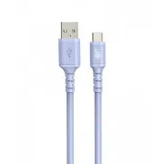 Kabel TB USB-A - USB-C fioletowy 1m