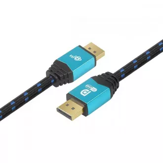 Kabel DisplayPort 2.1 w oplocie TB, 2 m