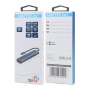 TB Touch USB C 6w1 - HDMI, USBx3, PD, RJ-45