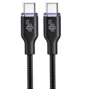 Kabel TB USB C - USB C 60W Glamour 1,5 m czarny