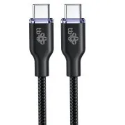 Kabel TB USB C - USB C 60W Glamour 1,5 m czarny