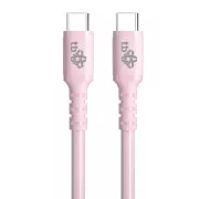 Kabel TB USB C - USB C 60W Jelly 1m różowy
