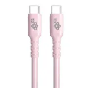 Kabel TB USB C - USB C 60W Jelly 1m różowy