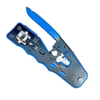 W-Star Szczypce do zaciskania RJ45 EZ WS7318R profesjonalne szczypce Cat7, Cat6, Cat5, STP