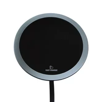 Nowość, ładowarka bezprzewodowa, ultra slim, do telefonu, srebrna, 5/9V, 10W, zabezpieczenie przed przegrzaniem, Qi