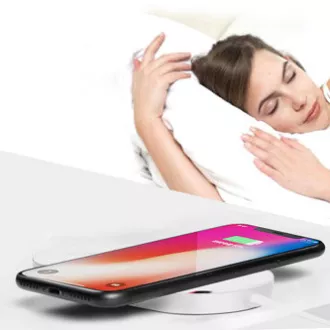 Ładowarka bezprzewodowa 2w1 do telefonu i Apple Watch, biała, 5 V, 10 W, Qi