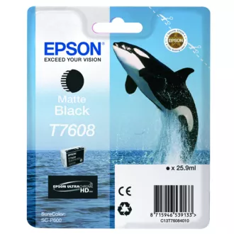 Epson T7608 (C13T76084N10) - tusz, matt black (czarny mat)
