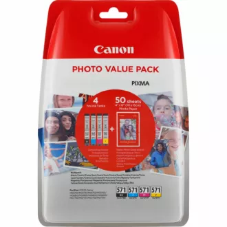 Canon CLI-571 (0386C009) - tusz, black + color (czarny + kolor)